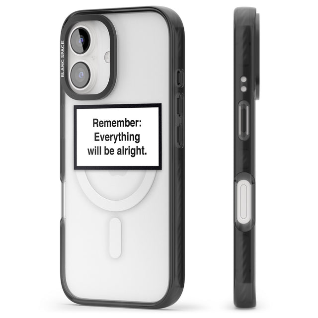 iPhone 16 Pro Max Everything Will Be Alright Black Impact Phone Case