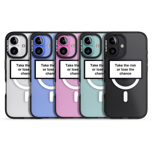 iPhone 16 Pro Max Take the risk or lose the chance Black Impact Phone Case