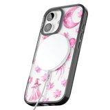 Pink Moon & Maple Black Impact Magsafe Phone Case for iPhone 16, iPhone 16 Plus