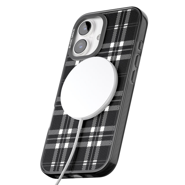 iPhone 16 Pro Max Divine Black Plaid Black Impact Phone Case