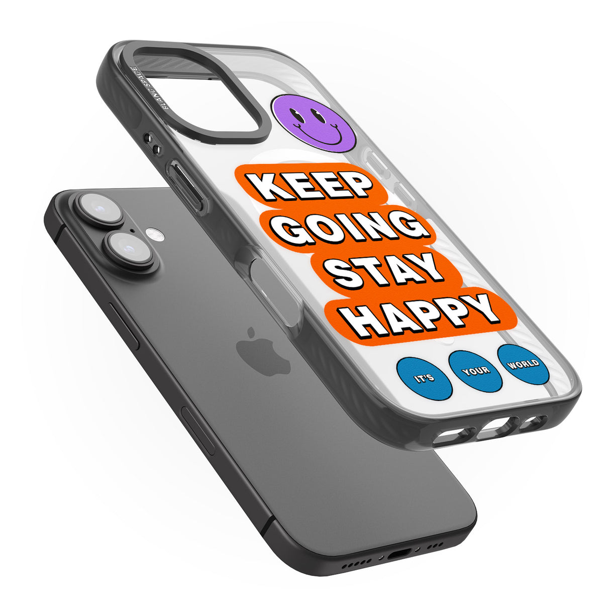 iPhone 16 Keep Going Stay Happy Clear Impact Phone Case