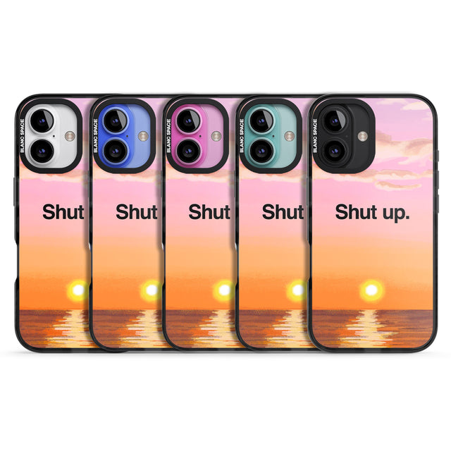 iPhone 16 Pro Max Shut up Black Impact Phone Case