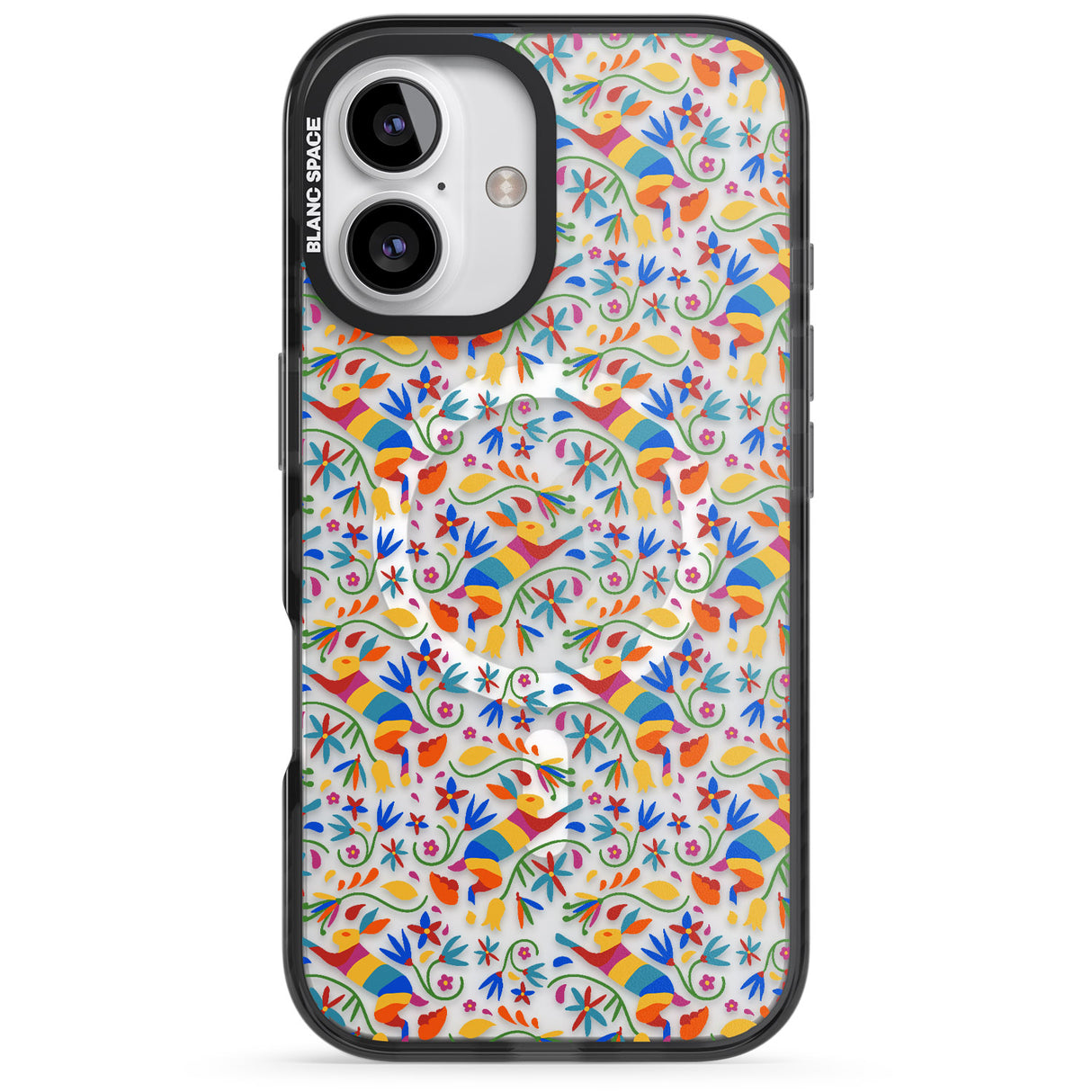 Floral Rabbit Pattern in Rainbow