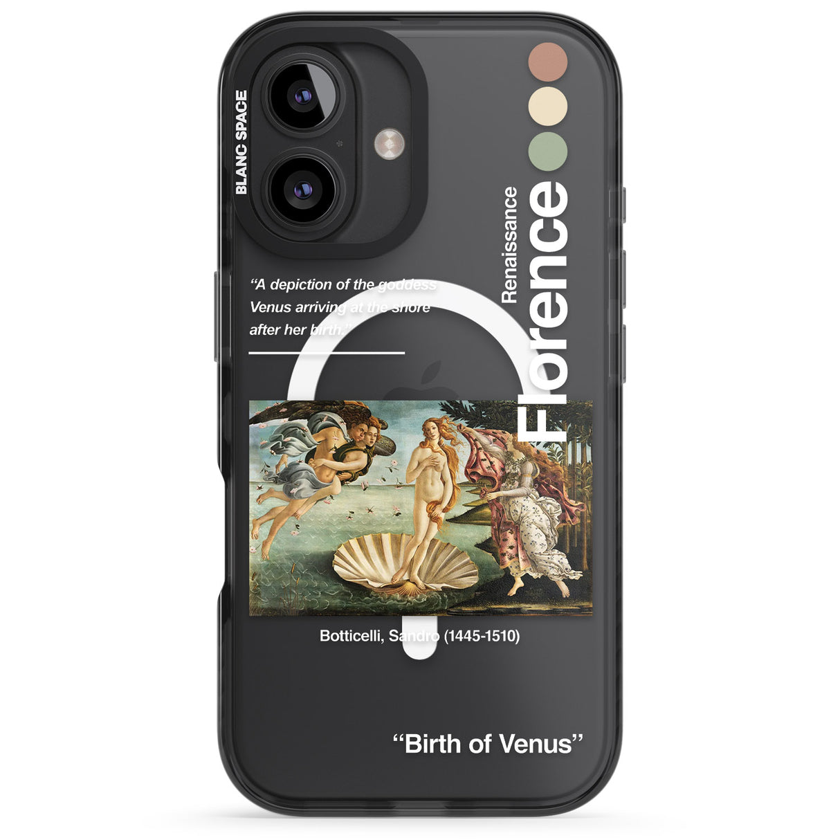 iPhone 16 Pro Max Birth of Venus Black Impact Phone Case