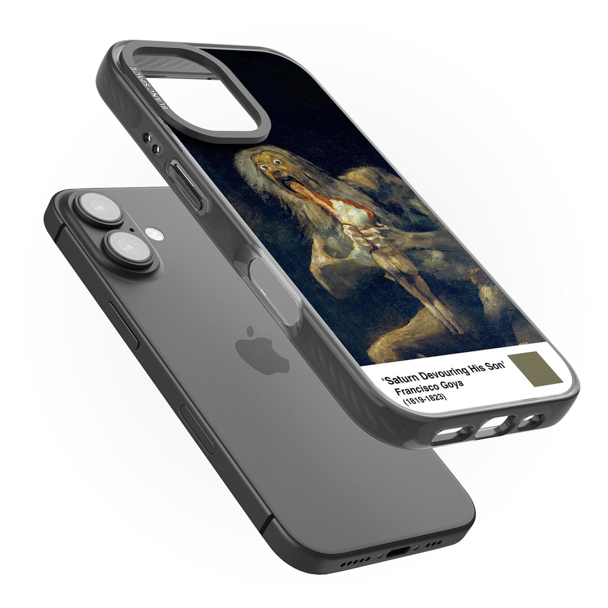 iPhone 16 Pro Max Saturn Devouring His Son Black Impact Phone Case