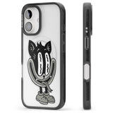 iPhone 16 Pro Max Faded Feline Black Impact Phone Case