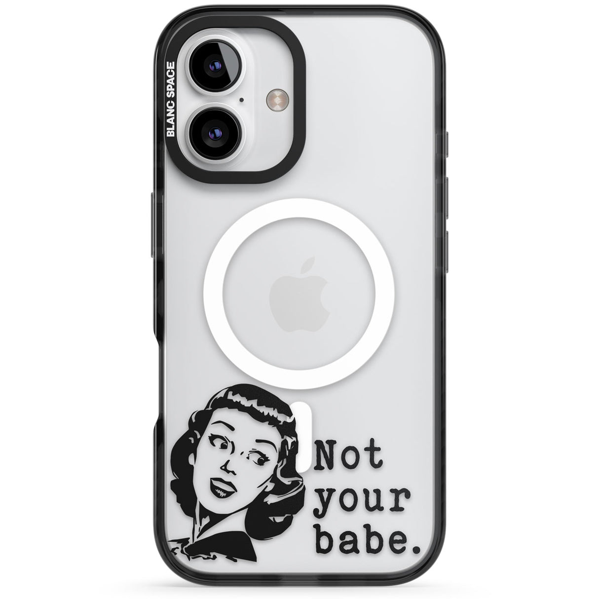 Not Your Babe Black Impact Magsafe Phone Case for iPhone 16, iPhone 16 Plus