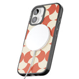 iPhone 16 Pro Max Abstract Retro Shapes: Psychedelic Pattern Black Impact Phone Case