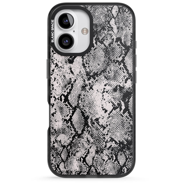 iPhone 16 Pro Max Pastel Snakeskin - Grey Black Impact Phone Case