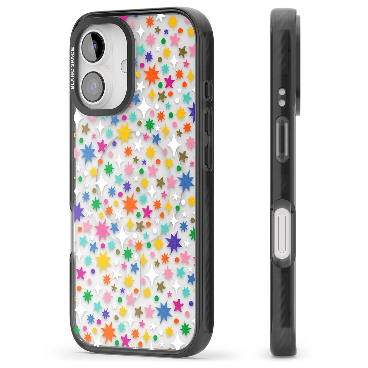 iPhone 16 Pro Max Rainbow Starburst Black Impact Phone Case