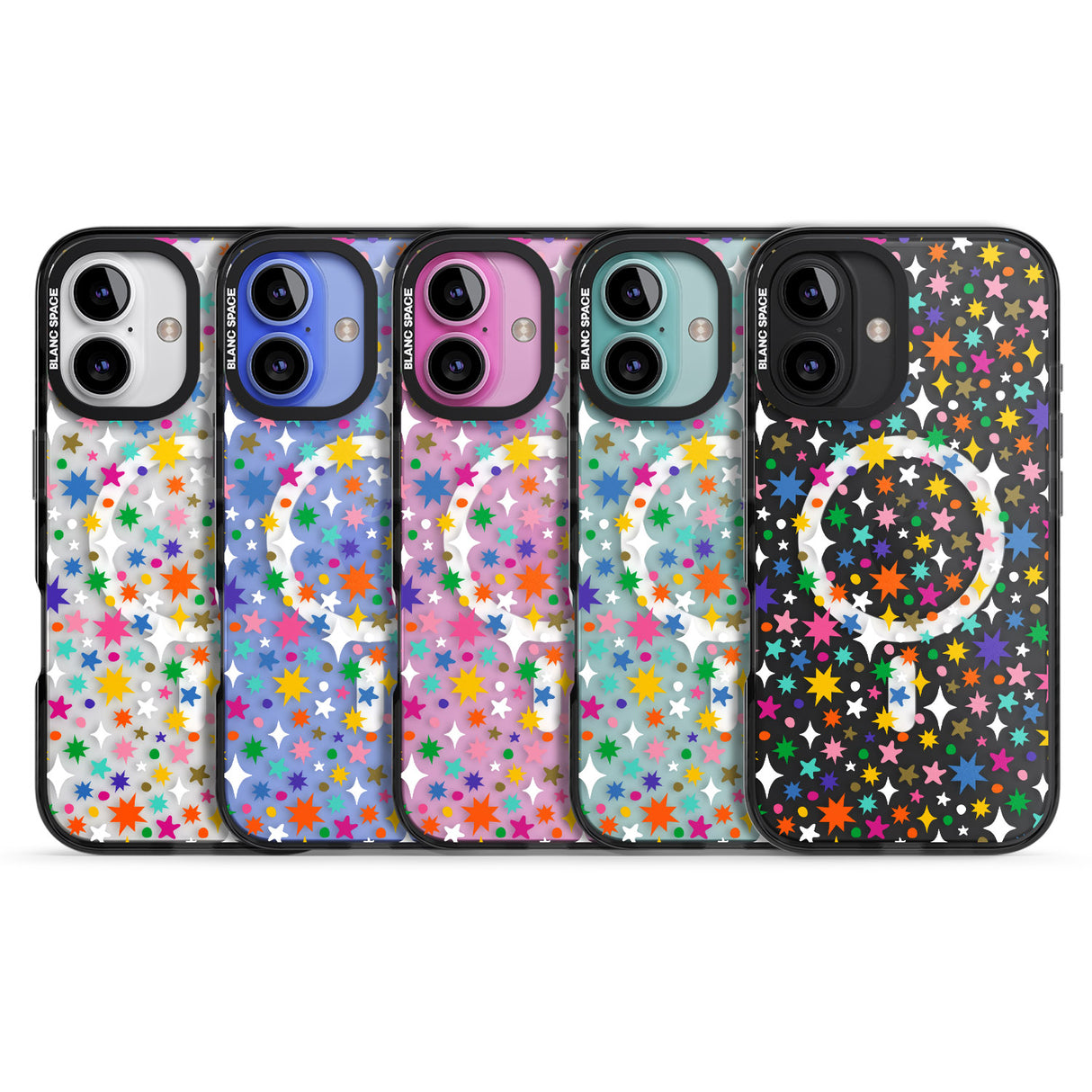 iPhone 16 Pro Max Rainbow Starburst Black Impact Phone Case