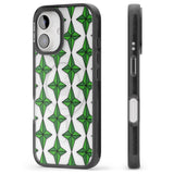 iPhone 16 Pro Max Emerald Stars Pattern (Clear) Black Impact Phone Case