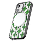 iPhone 16 Pro Max Emerald Stars Pattern (Clear) Black Impact Phone Case