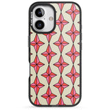 iPhone 16 Pro Max Rose Stars Pattern Black Impact Phone Case