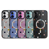 iPhone 16 Pro Max Earthtone Clear Geometric Grid Black Impact Phone Case