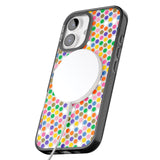 iPhone 16 Pro Max Multicolour Polka-dot Fiesta Black Impact Phone Case