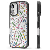 iPhone 16 Pro Max Colourful Stars & Candy Canes Black Impact Phone Case