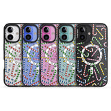 iPhone 16 Pro Max Colourful Stars & Candy Canes Black Impact Phone Case