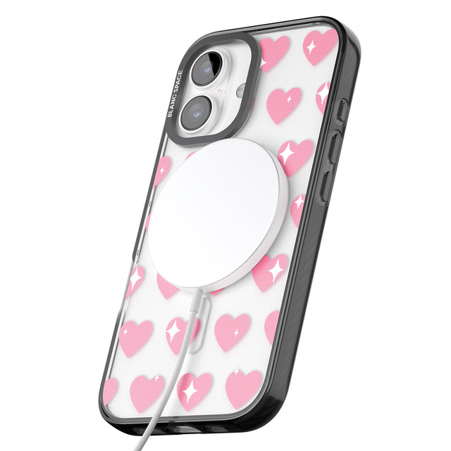 iPhone 16 Pro Max Sweet Hearts Black Impact Phone Case