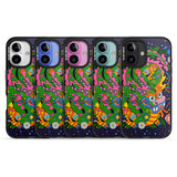 iPhone 16 Pro Max Psychedelic Jungle Dragon (Purple) Black Impact Phone Case