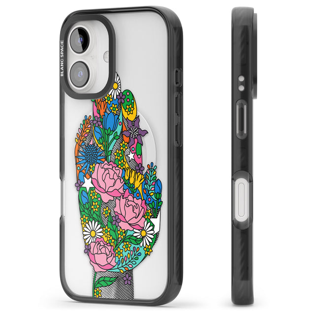 iPhone 16 Pro Max Garden Touch Black Impact Phone Case