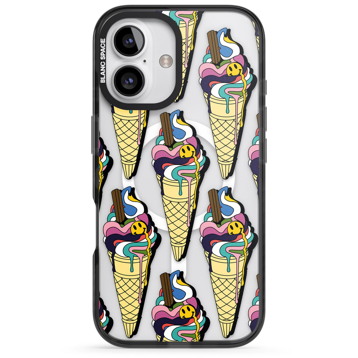 iPhone 16 Pro Max Trip & Drip Ice Cream Black Impact Phone Case