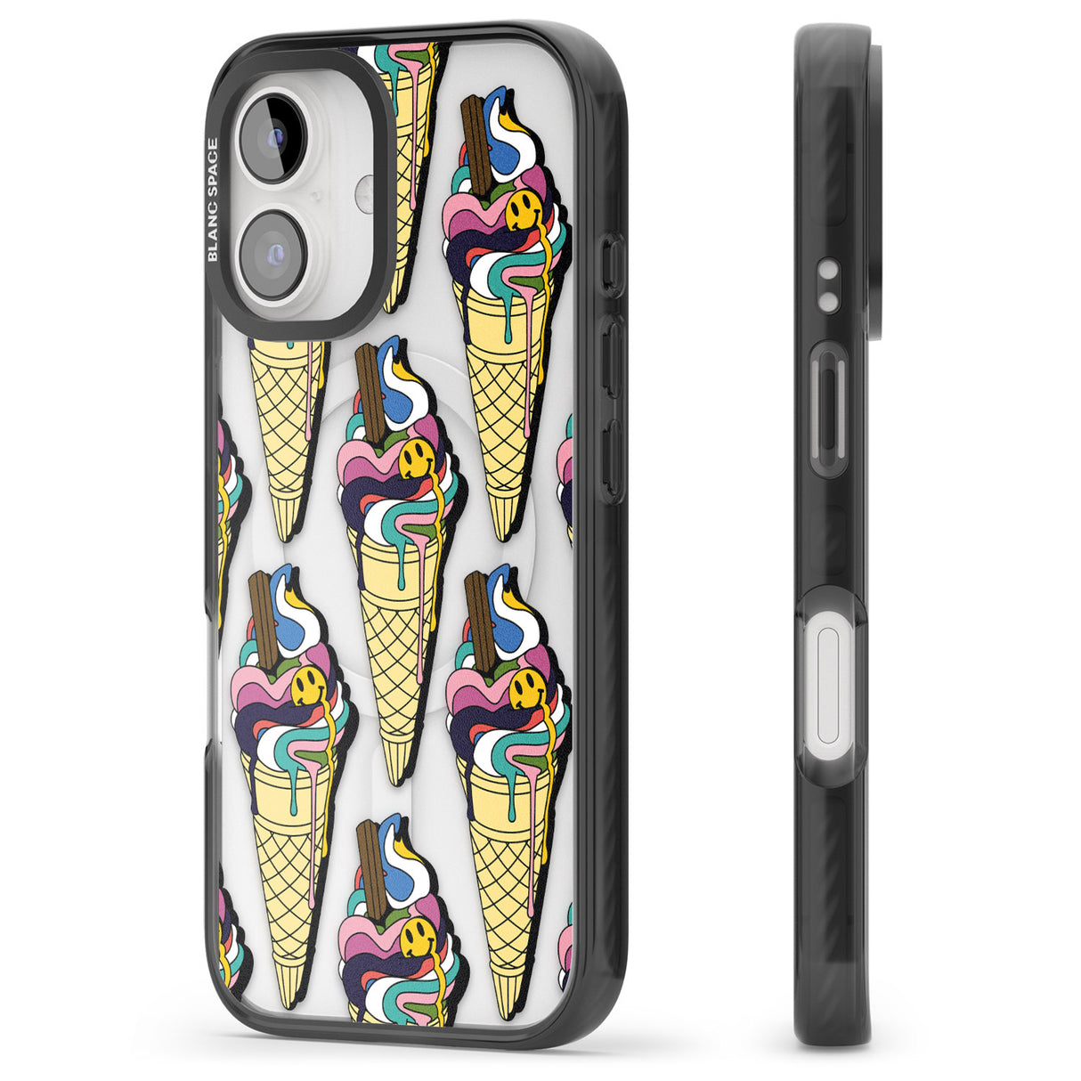 iPhone 16 Pro Max Trip & Drip Ice Cream Black Impact Phone Case