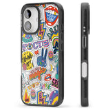 iPhone 16 Pro Max Magic Sticker Collage Black Impact Phone Case