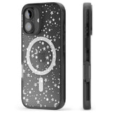 iPhone 16 Pro Max White Cosmic Galaxy Pattern Black Impact Phone Case