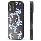 iPhone 16 Pro Max Astronaut Pattern Black Impact Phone Case