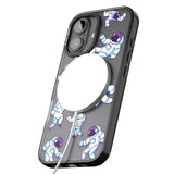 iPhone 16 Pro Max Astronaut Pattern Black Impact Phone Case