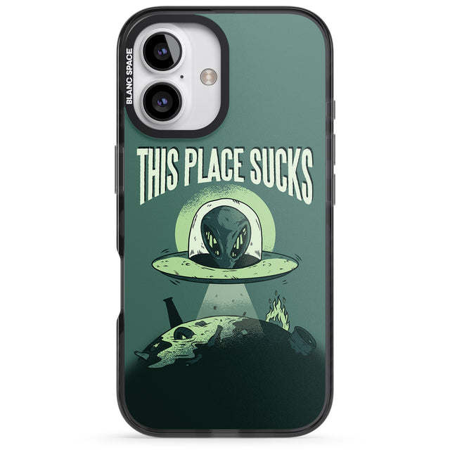 iPhone 16 Pro Max EARTH SUCKS Black Impact Phone Case