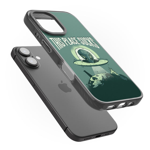 iPhone 16 Pro Max EARTH SUCKS Black Impact Phone Case