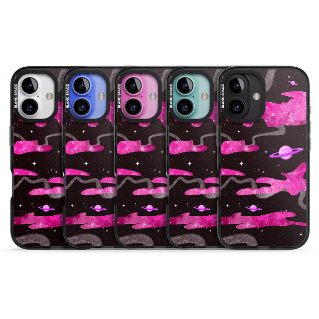 iPhone 16 Pro Max Pink Galaxy Black Impact Phone Case