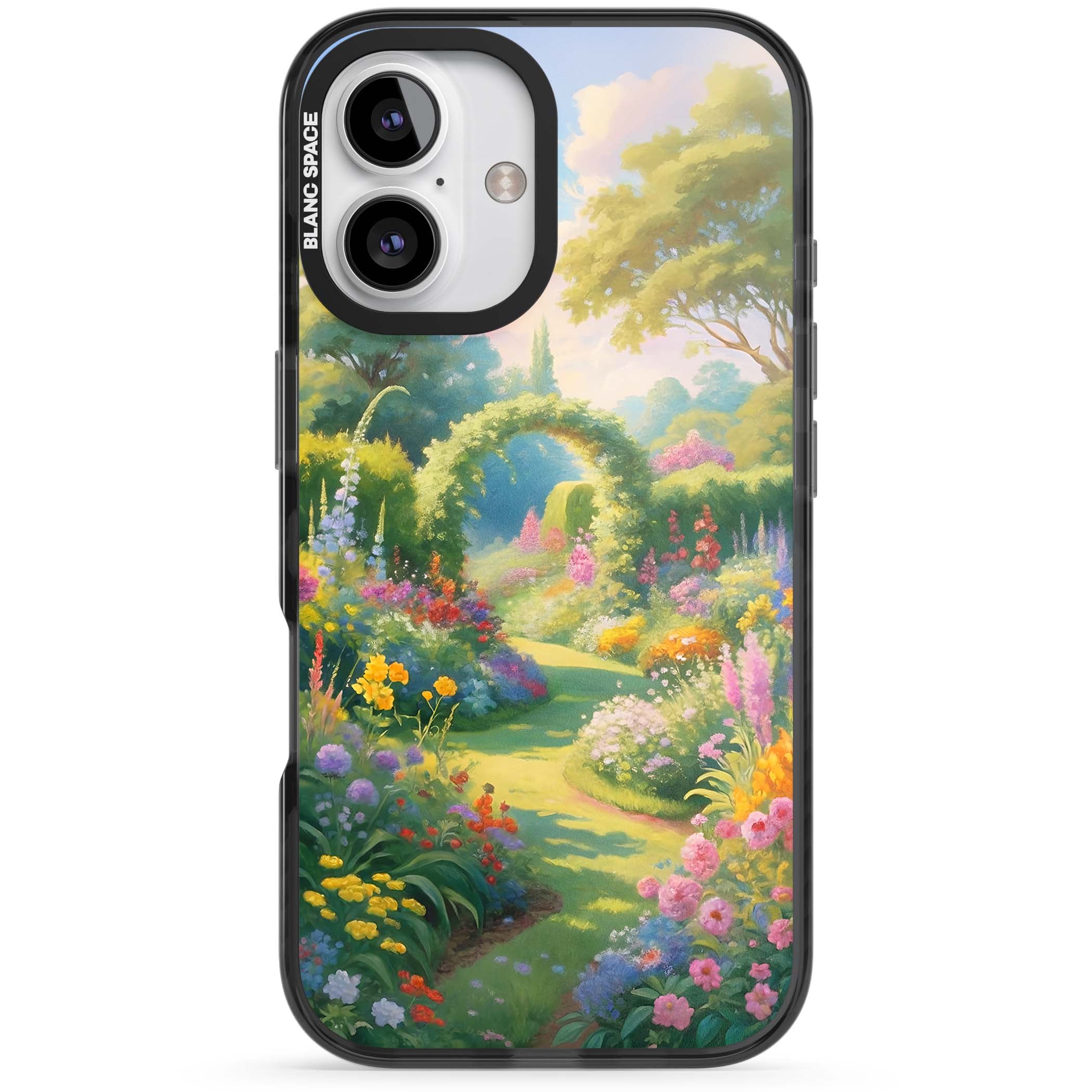 The Painter's Garden floral iPhone case | Black Impact Magsafe case for iPhone 16, iPhone 16 Plus