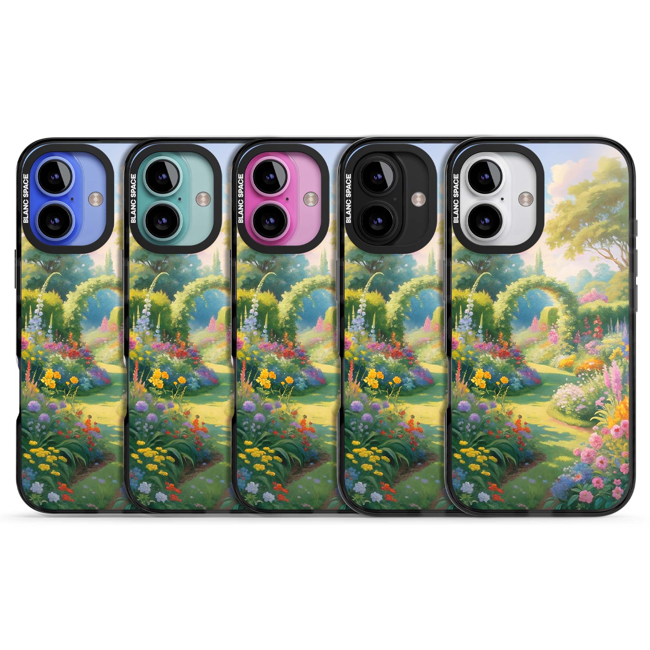 The Painter's Garden floral iPhone case | Black Impact Magsafe case for iPhone 16, iPhone 16 Plus