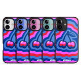 iPhone 16 Pro Max Cherry Rainbow Black Impact Phone Case