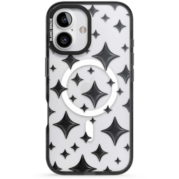 Black Puff Sparkle Pattern