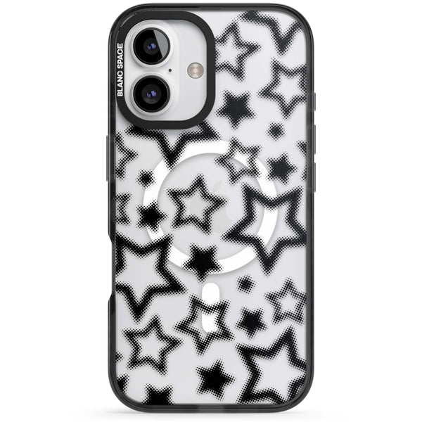 Black Halftone Stars (Clear)