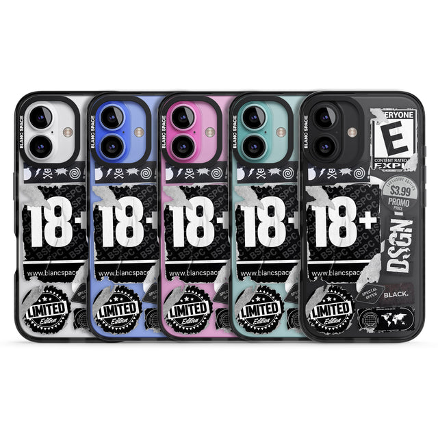 iPhone 16 Pro Max Black Sticker Mix Black Impact Phone Case