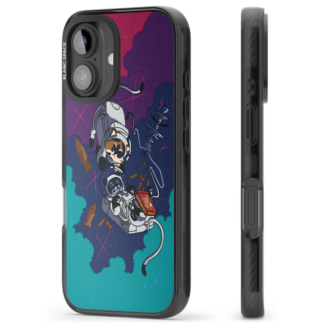 iPhone 16 Pro Max Cats In Space Black Impact Phone Case