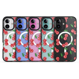 iPhone 16 Pro Max Disco Cherry Pattern Black Impact Phone Case + Magsafe