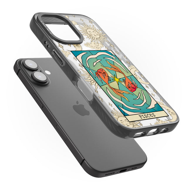 iPhone 16 Pro Max Celestial Zodiac - Pisces Black Impact Phone Case + Magsafe