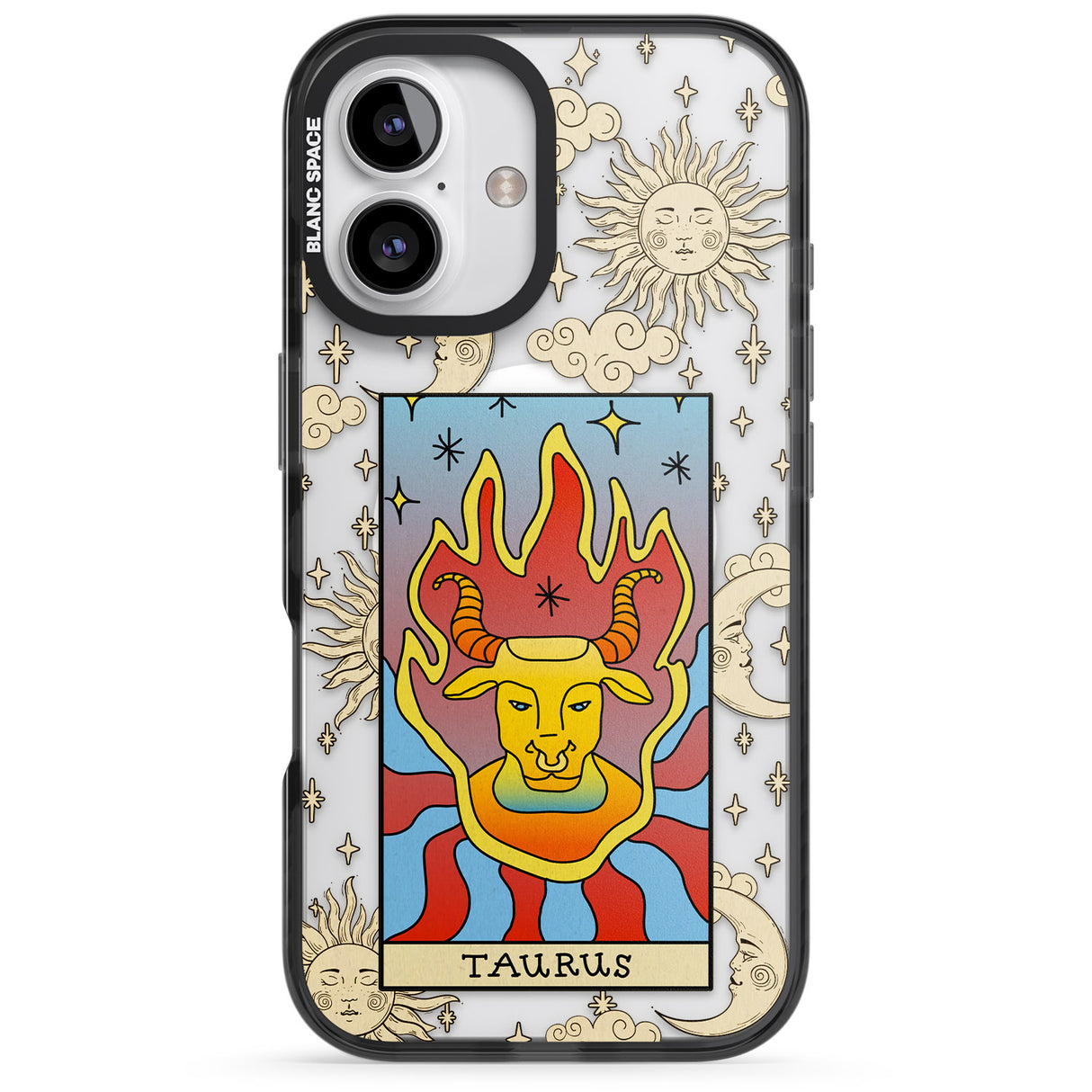 iPhone 16 Pro Max Celestial Zodiac - Taurus Black Impact Phone Case + Magsafe