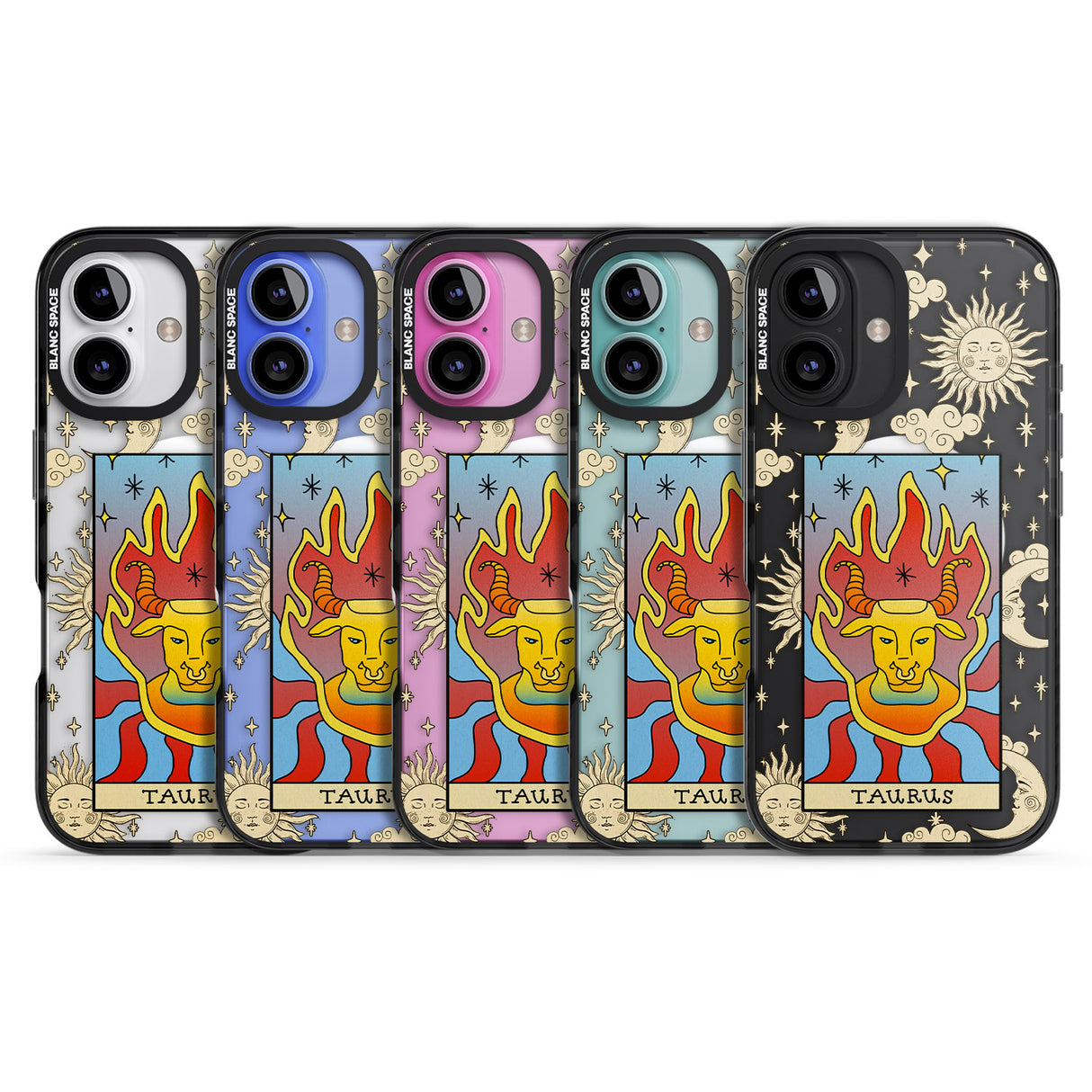 iPhone 16 Pro Max Celestial Zodiac - Taurus Black Impact Phone Case + Magsafe