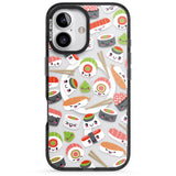 iPhone 16 Pro Max Kawaii Sushi Mix Black Impact Phone Case