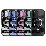 iPhone 16 Pro Max Black Stripes I'm Not Interested Black Impact Phone Case