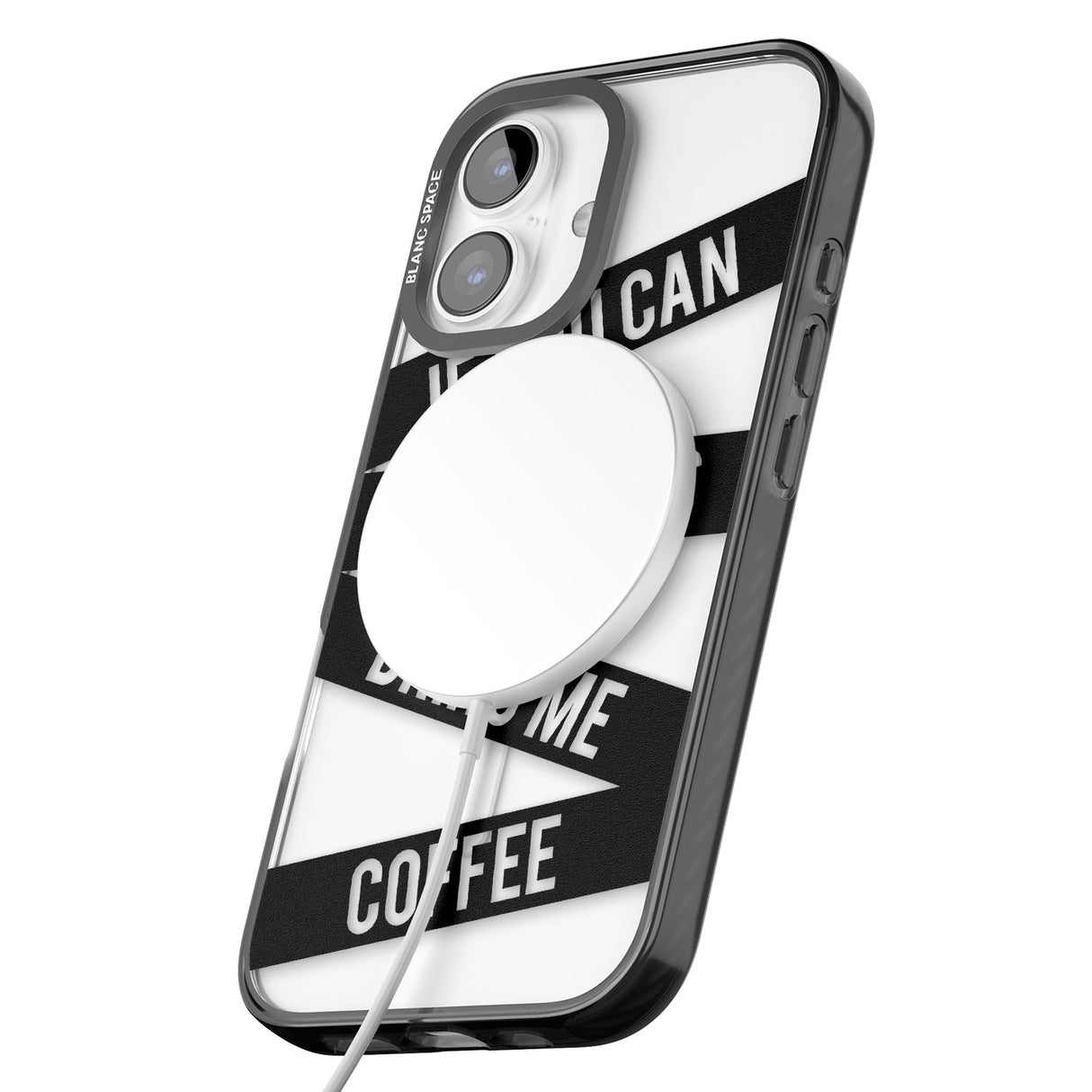 iPhone 16 Pro Max Black Stripes Bring Me Coffee Black Impact Phone Case