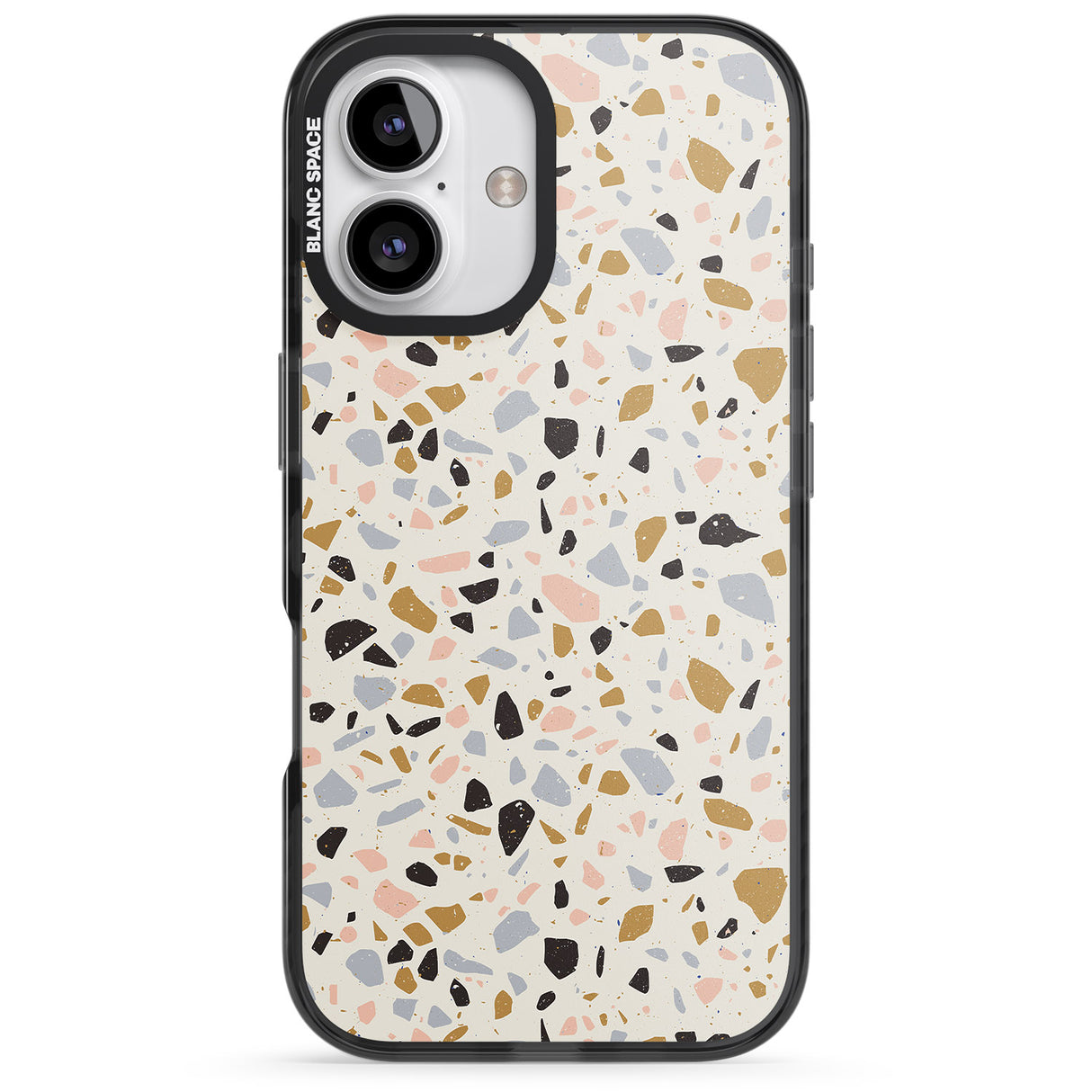 Pale Pink, Blue, & Mocha Terrazzo Pattern