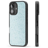 iPhone 16 Pro Max Light Blue Terrazzo Pattern Black Impact Phone Case